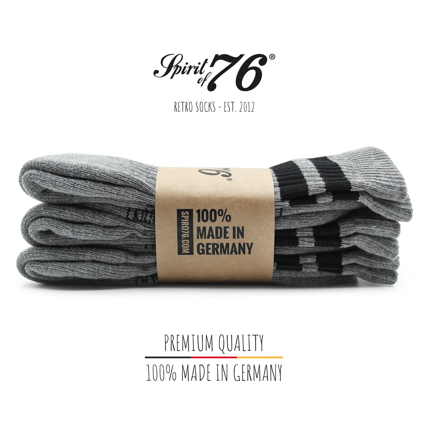 Spirit of 76 Calcetines de tenis 100% fabricados en Alemania (3 pares)