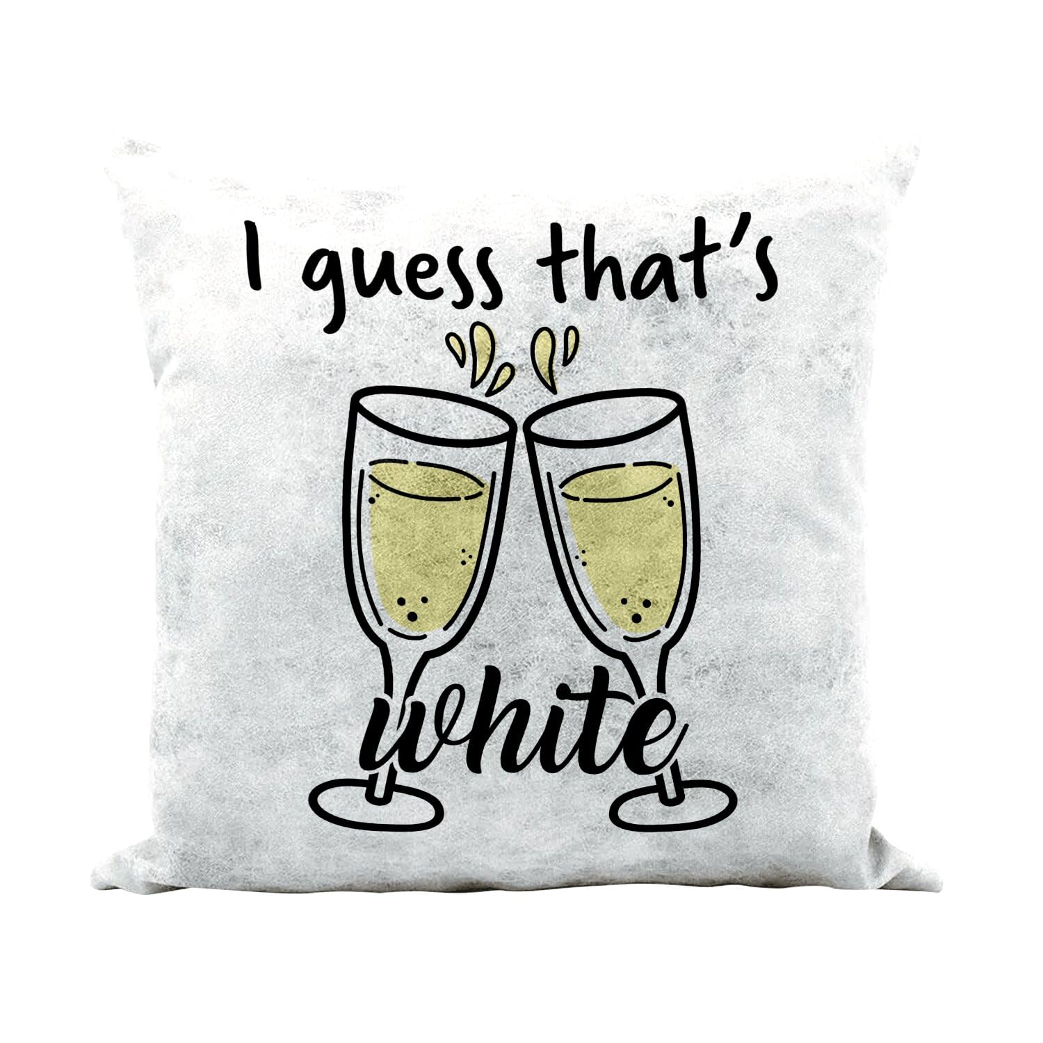 Coussin similicuir blanc 40x40cm housse garnissage blanc humour vin décoration
