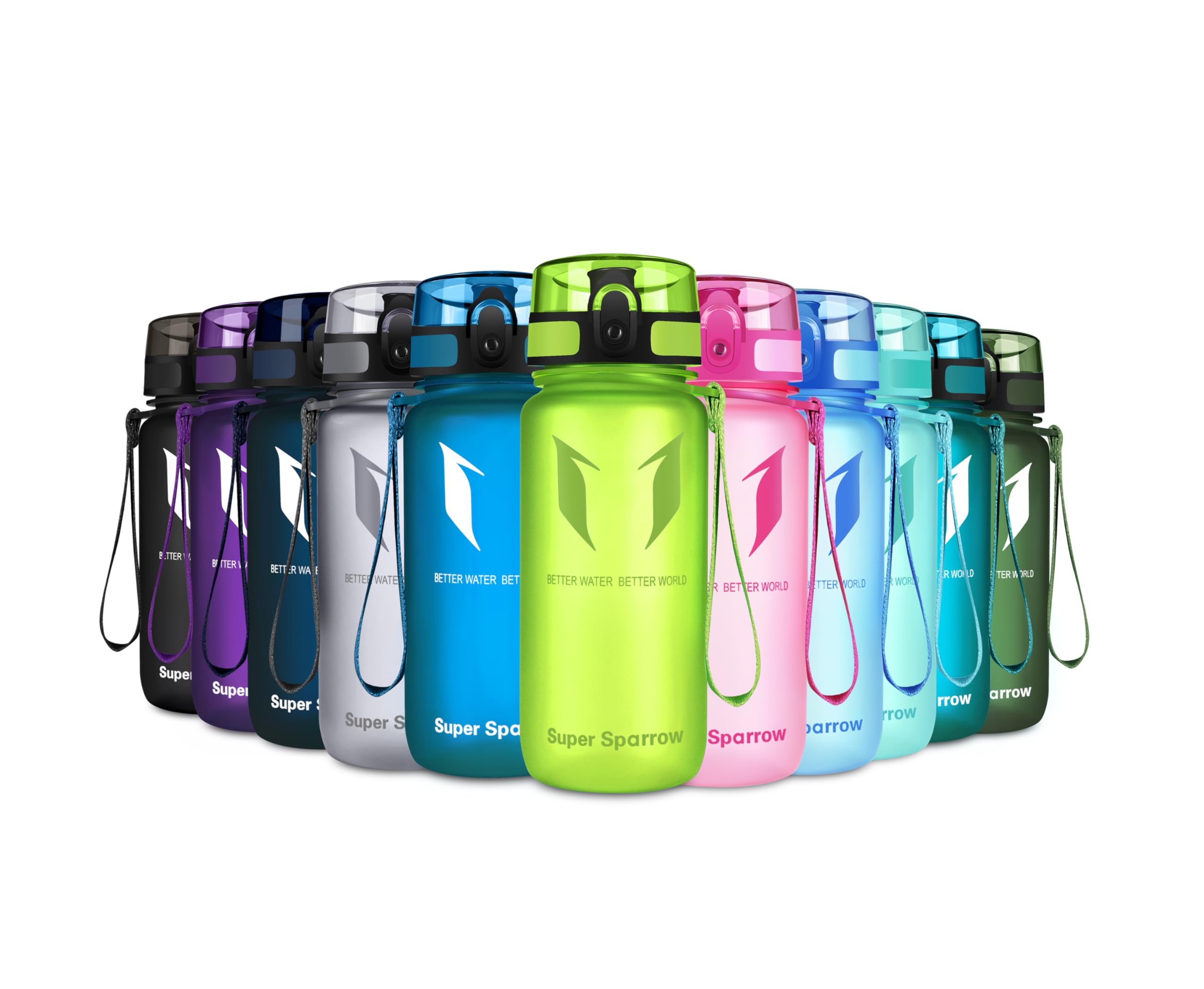 Super Sparrow Borraccia Sportiva & Bottiglia Bambini Senza Perdite - 350ml/500ml/750ml/1L/1.5L - Senza BPA