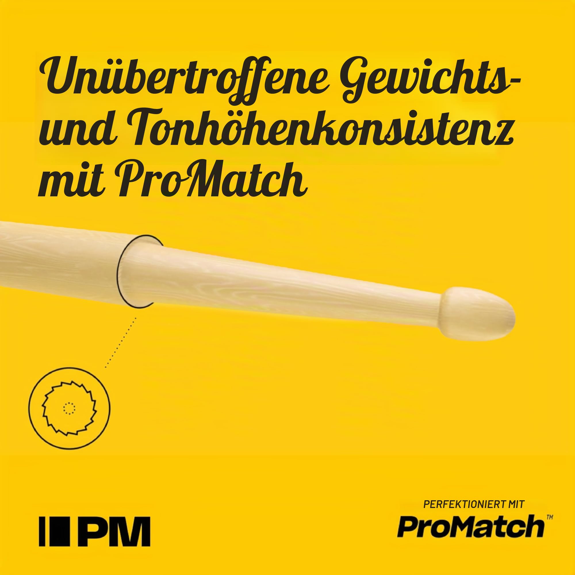 ProMark Drumsticks - Klassischer Vorwärts Hickory 5A Schlagzeugsticks - Holz Sticks für Erwachsene & Jugendliche - Ovale Holzspitze - Kaufe 3 Paare, Erhalte 1 Gratis