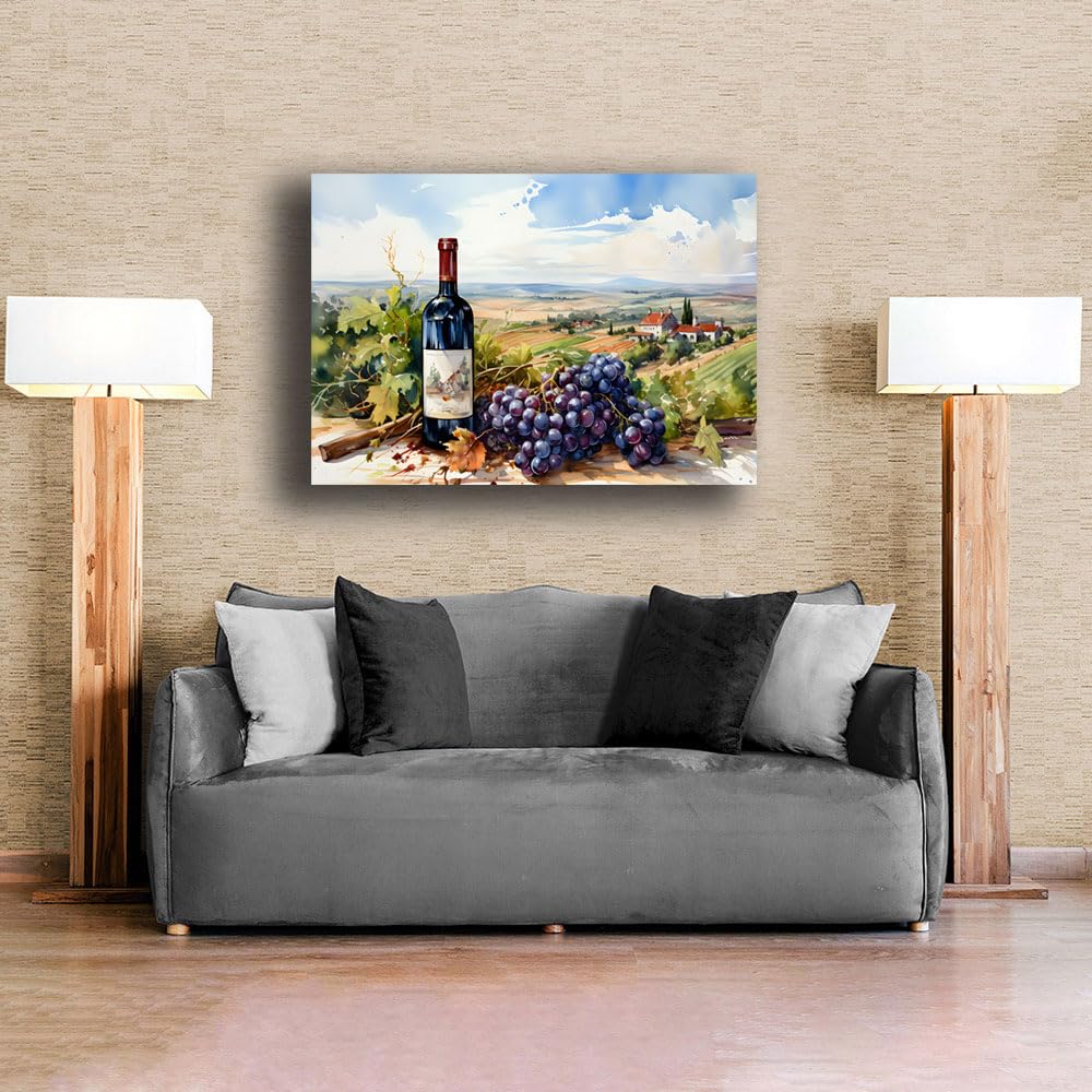 Vigneto di uva con canna Vintage Carrello carro Foto stock
