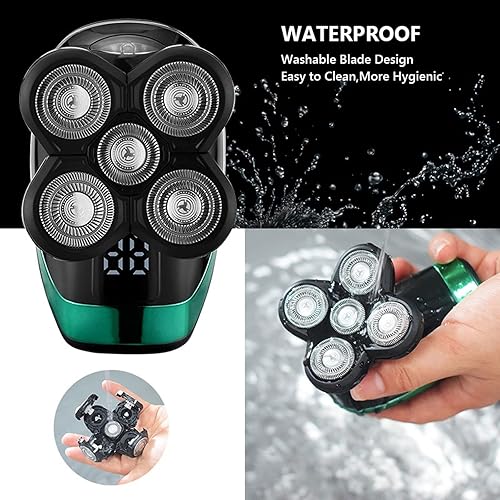 Miniatura 6 de SKIMT Electric Shaver 5 in 1 Rechargeable Electric Shaver Five Floating Heads Razors Hair Clipper Nose Ear Hair Trimmer Men Facial Cleaning Brush Box