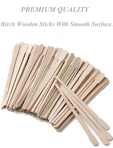 Miniatura 5 de 200 varillas de cera de madera, espátulas de cera para cejas, labios, nariz, pequeños aplicadores de cera para depilación y piel suave, spa y uso
