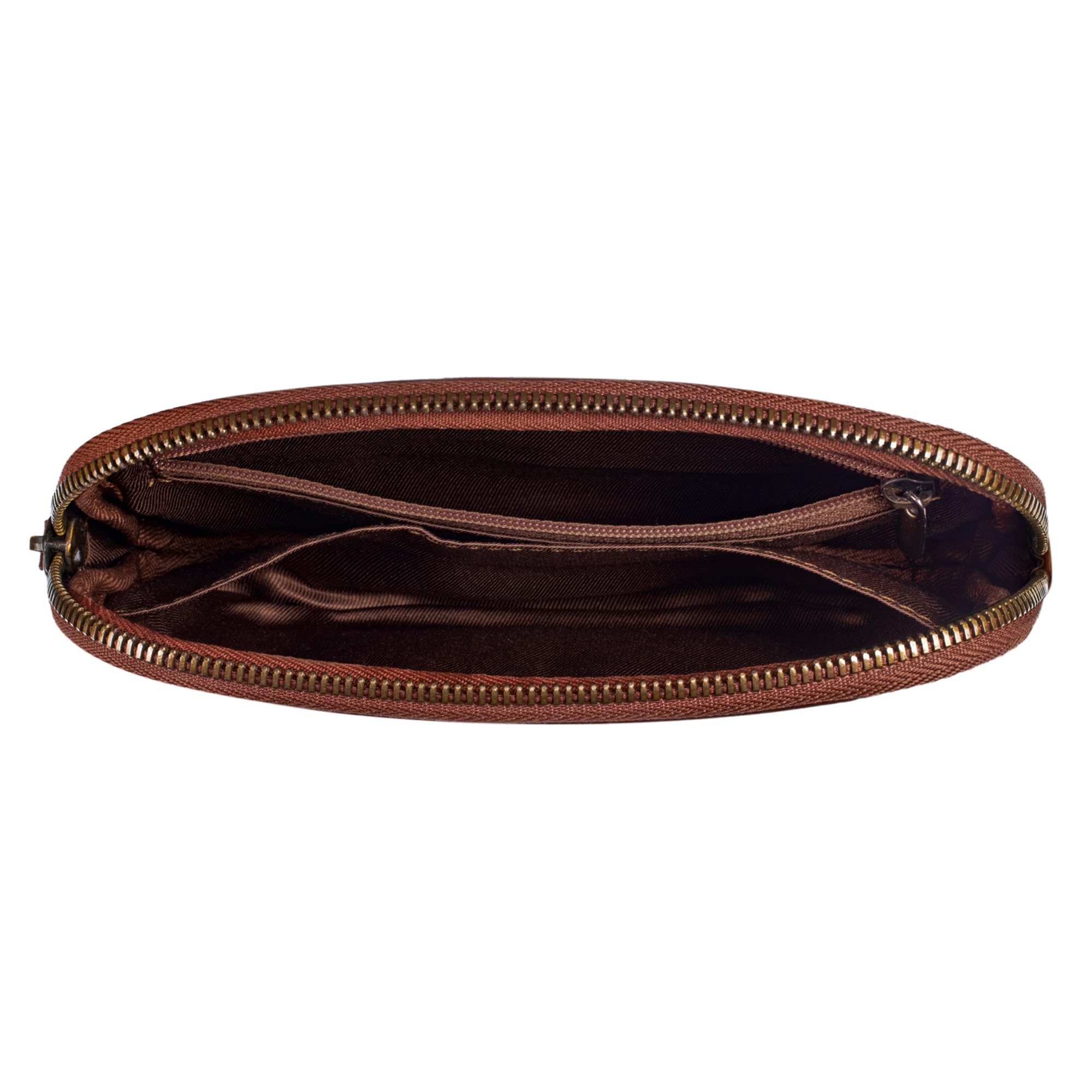 STILORD 'Mike' Small Leather Pouch Vintage for Men Women Ideal as Pencil Case Cosmetic Bag Coin Purse Key Case Organizer Bag in Genuine Leather, Colour:Kara - Cognac - Image 4