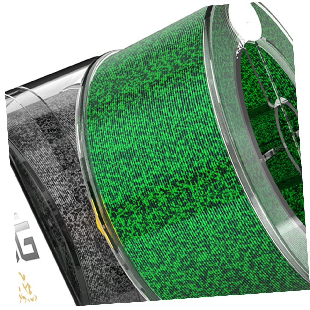 Mipcase 3pièces Fil De Nylon Camouflage Monofilament Ultra-résistante Invisible Et Souple Couleur Vert Algue pour Meilleure Eau