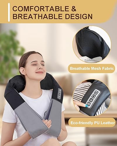 Miniatura 8 de Generic Masajeador de cuello y hombros, masajeador portátil, color negro