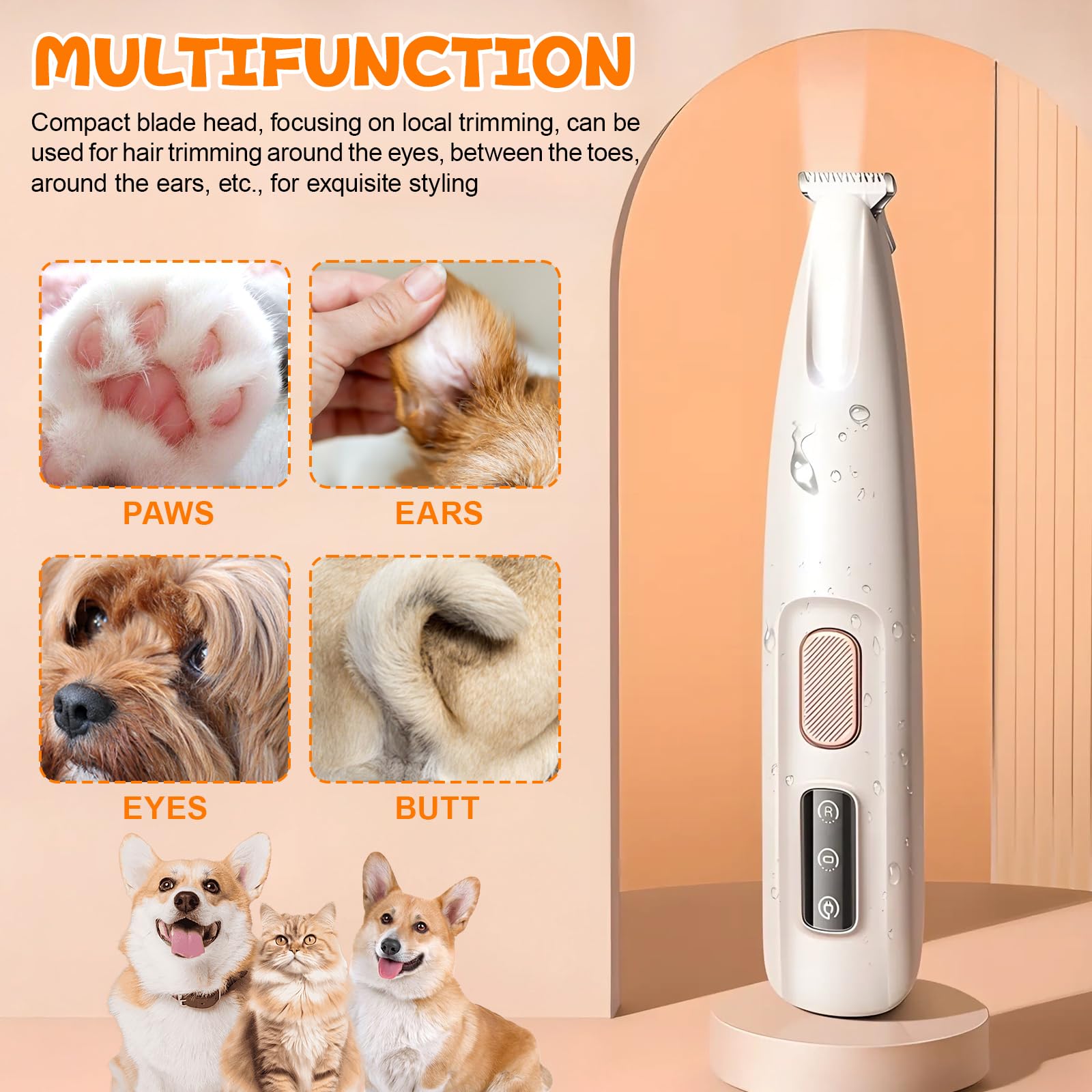 Pet Paw Trimmer, 3 in 1 Electric Dog Trimmer - Image 2
