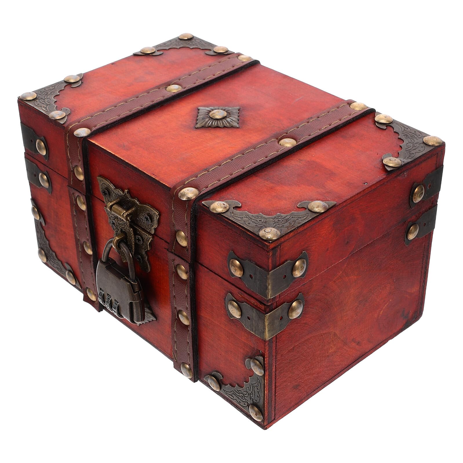 Petit coffre à trésor vintage en bois à offrir pour stocker les bijoux