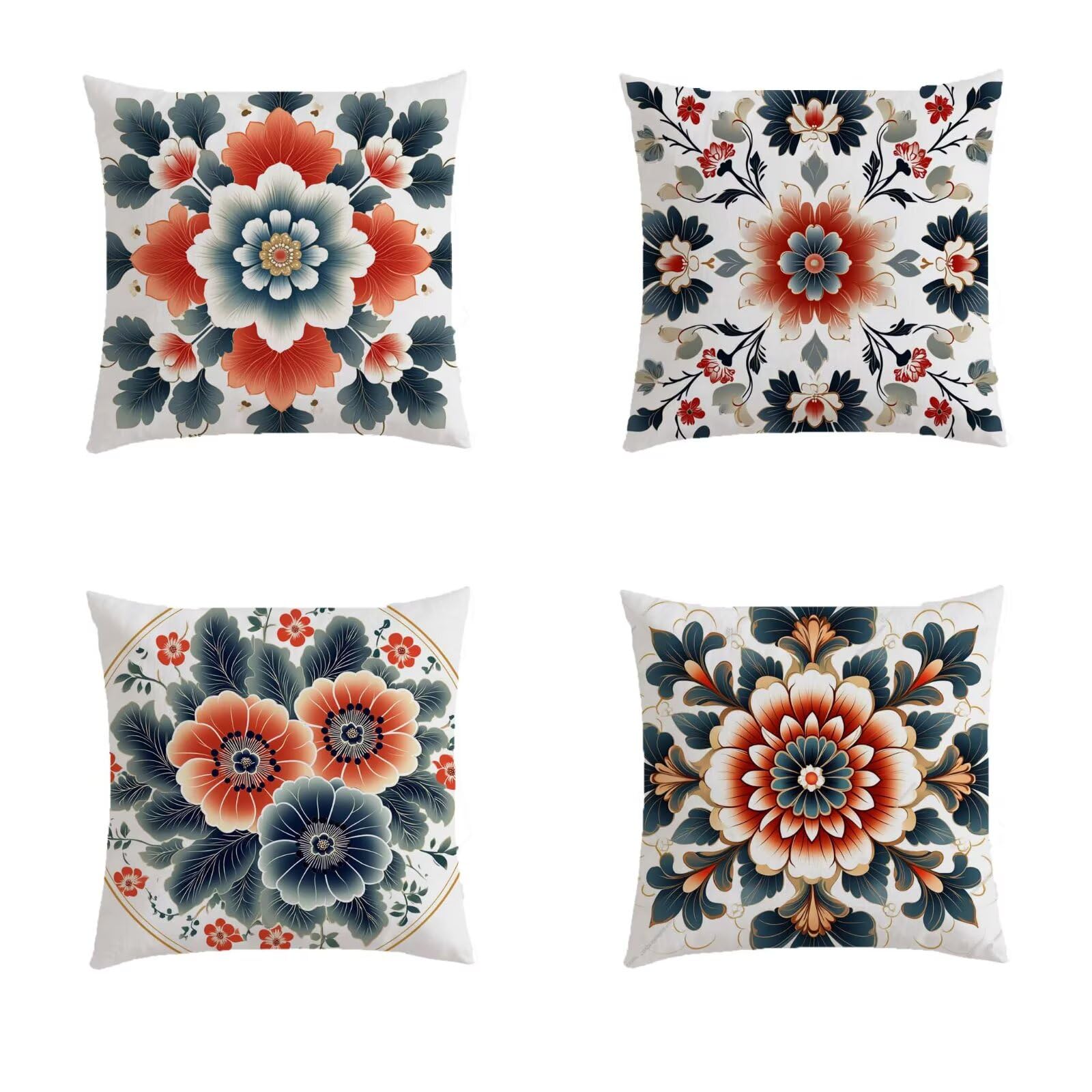 Housse coussin 70x70cm imperméable turquoise carré salon de jardin S700