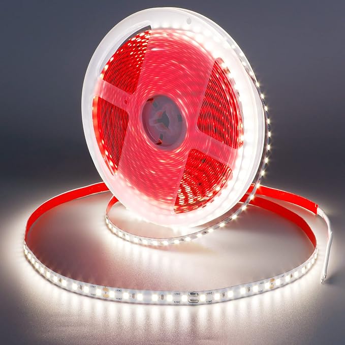 GOMING 10m COB LED Streifen 24V – Diffuses Licht, 4000K, IP65 Wasserdicht, Selbstklebend, CRI 93+