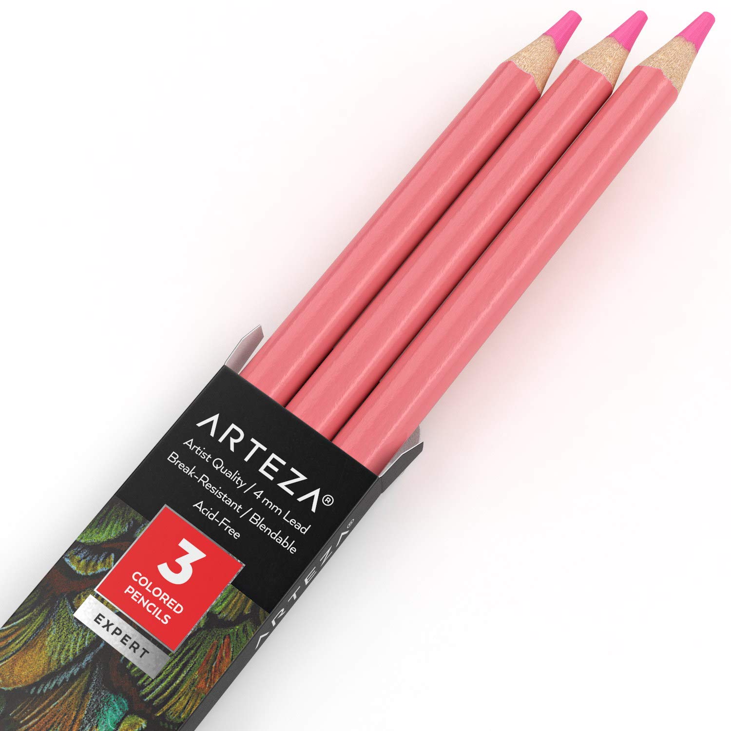 ３色色鉛筆 Amazon.co.jp: Arteza色鉛筆 3本パック - 401 牡丹ピンク ソフト