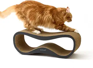 【くつろぐ・遊ぶ・研ぐ】&CAT 猫 爪とぎ ダンボール 研ぎカスがでにくい 強化段ボール 日本製 両面使用 長持ち TOG Arc（ブラック）