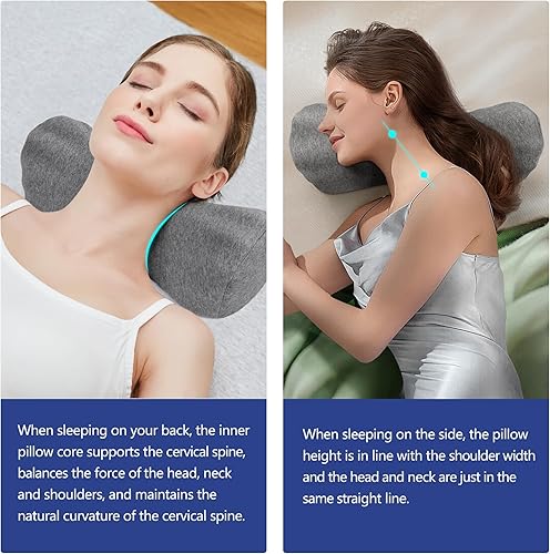 Miniatura 7 de ComfortLife Almohada estiradora de cuello para aliviar el dolor, almohada de apoyo suave para el cuello pequeño, dispositivo de tracción cervical,