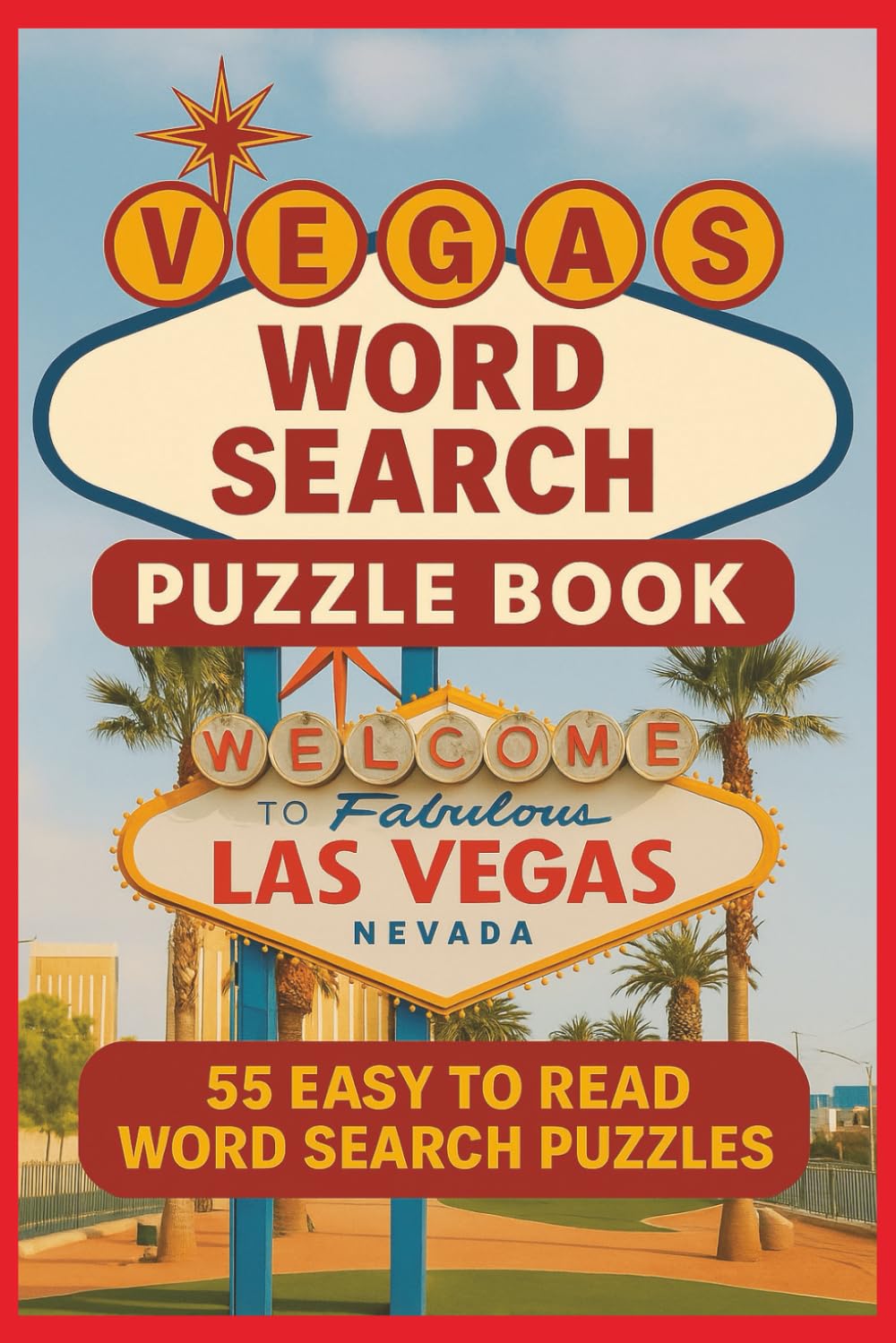 Vegas Word Search Puzzles: Word Searches with Easy to Read Print about Vegas, Vegas Nightlife, Gambling and More | 6x9 inches, 110 pages | 50+ Puzzles... Gift for Vacations, Holidays and Free Times