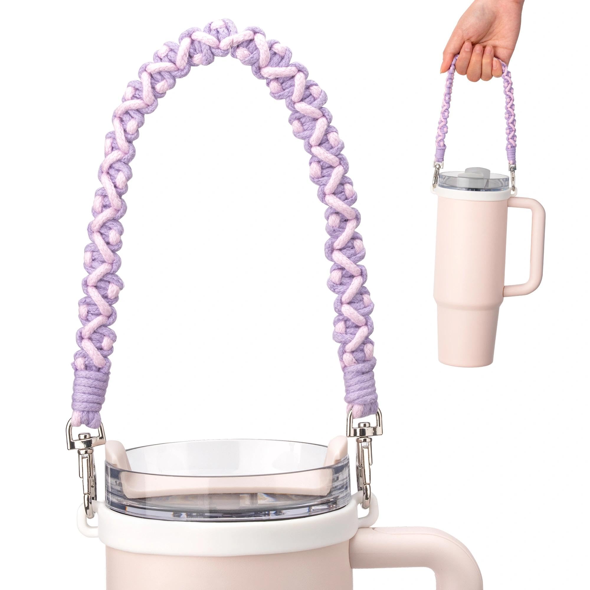 Bluwing Water Bottle Handle Strap Compatible with Owala, Stanley, HydroJug, Handle Strap for Stanley Cup, Hydro Flask and Most 12-40oz Water Bottles