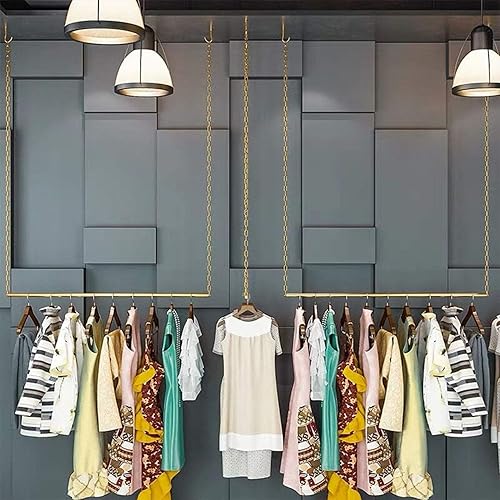 Estante creativo de 2 piezas de cadena de almacenamiento de ropa de altura ajustable, estante para colgar vestidos de novia, estante de exhibición