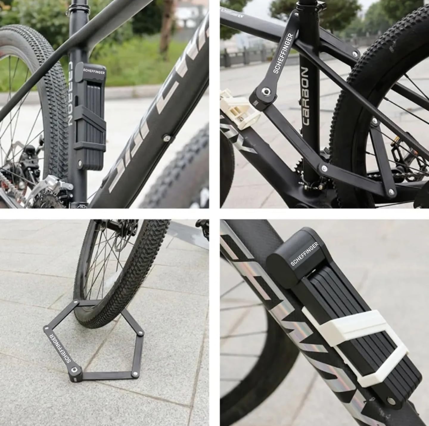 Antivol de vélo en acier allié de haute sécurité avec design pliable compact
