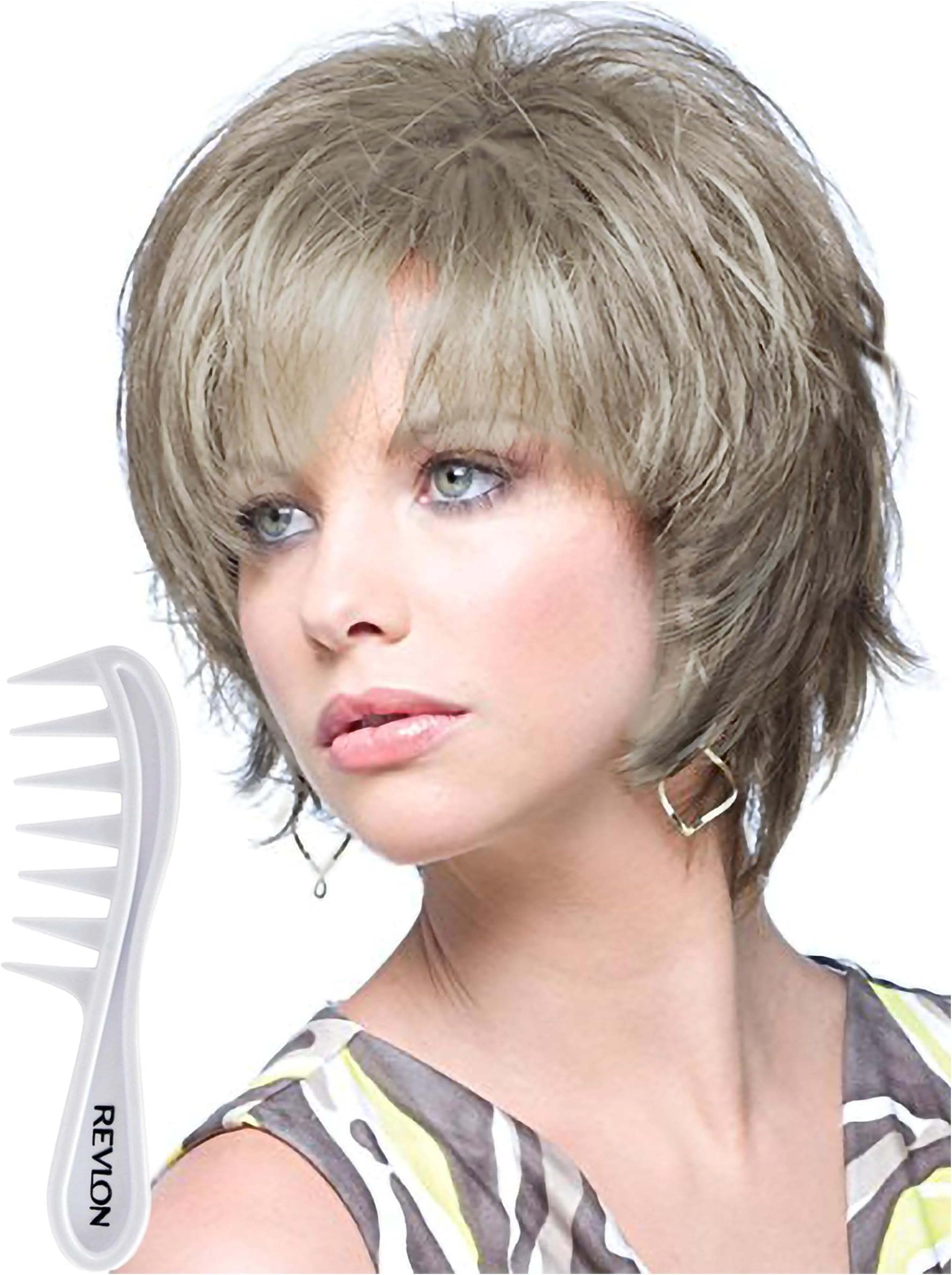 Sky Synthetic Wig by Rene of Paris and Wig Lift Comb - Sandy Silver - Bundle 2 Items