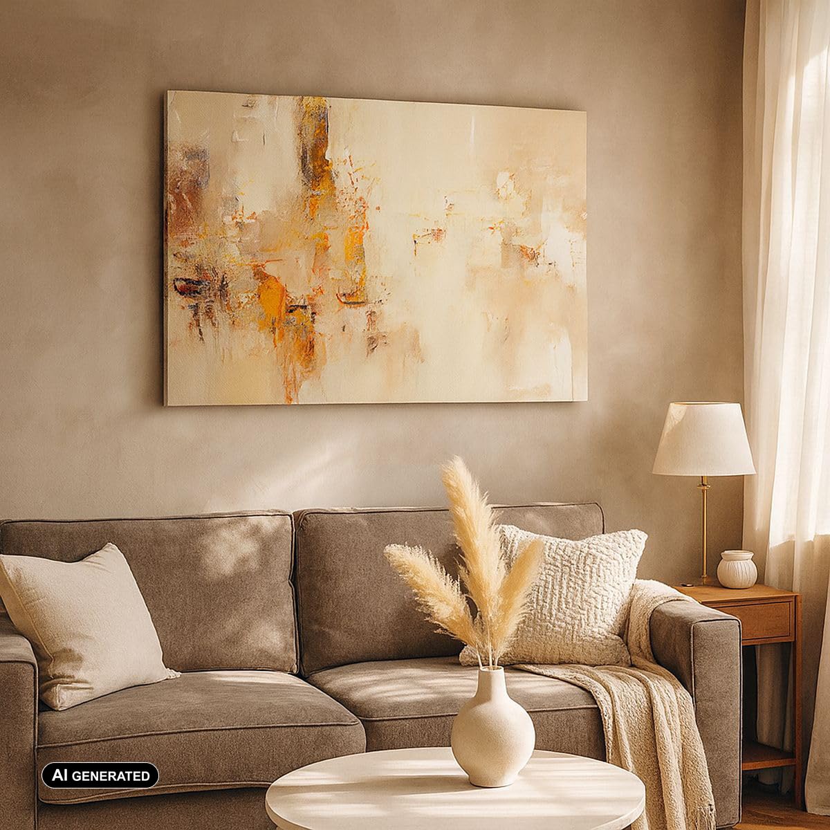 Quadri Moderni su Tela 120x80 cm Stampe da Parete Astratto Pastello - 5811 | CIAO Minimalismo Astrazione Quadro Decorativo XXL 1 pezzo Soggiorno Arte da Parete Decorazione da Parete ARTTOR