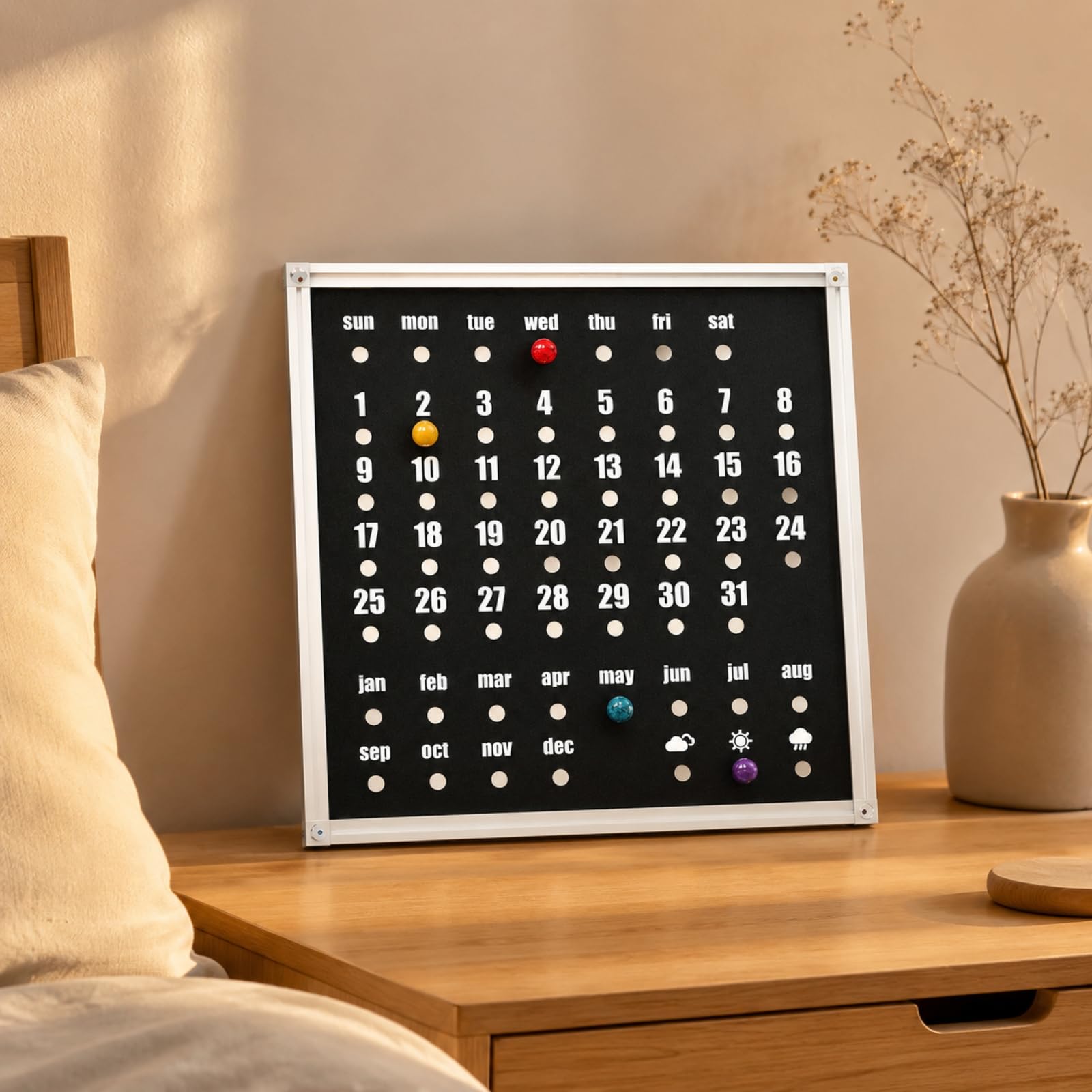 Calendario Continuo Escritorio Tablero Planificación Multiusos para Oficina en Casa, Estilo B