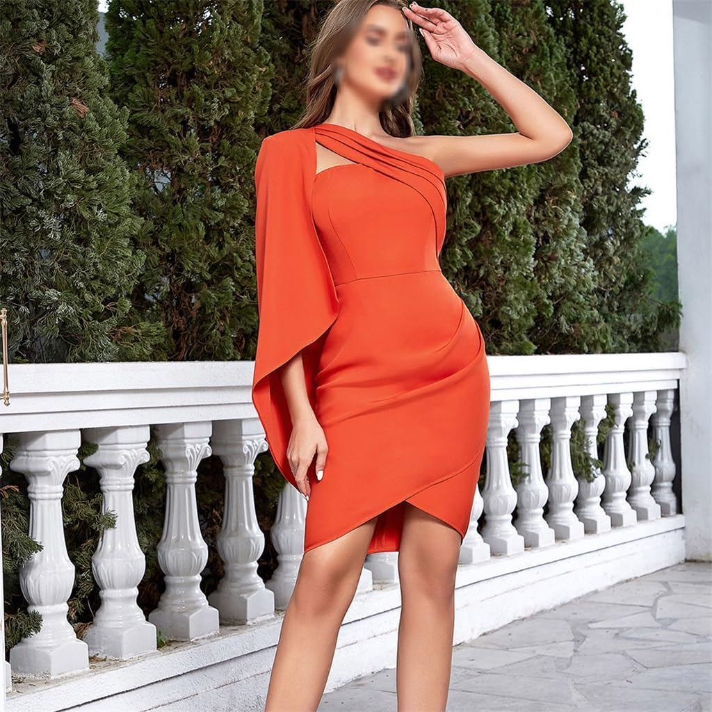 JSEIAJB Fall and Winter Irregular Sleeveless Fluttering Slimming Dresses for Women