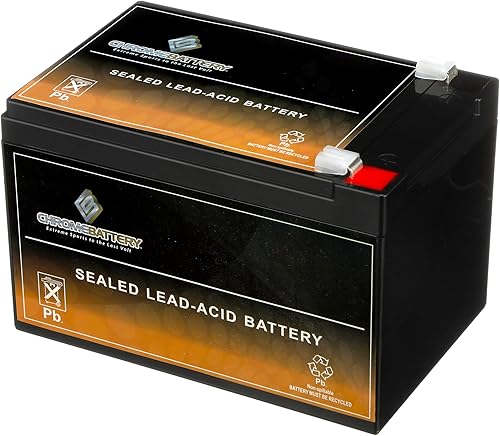 Miniatura 2 de Chrome Battery Batería de repuesto recargable SLA de 12V 12AH compatible con UPS Backup, scooter eléctrico, silla de ruedas y alarma 5.94 x 3.86 x