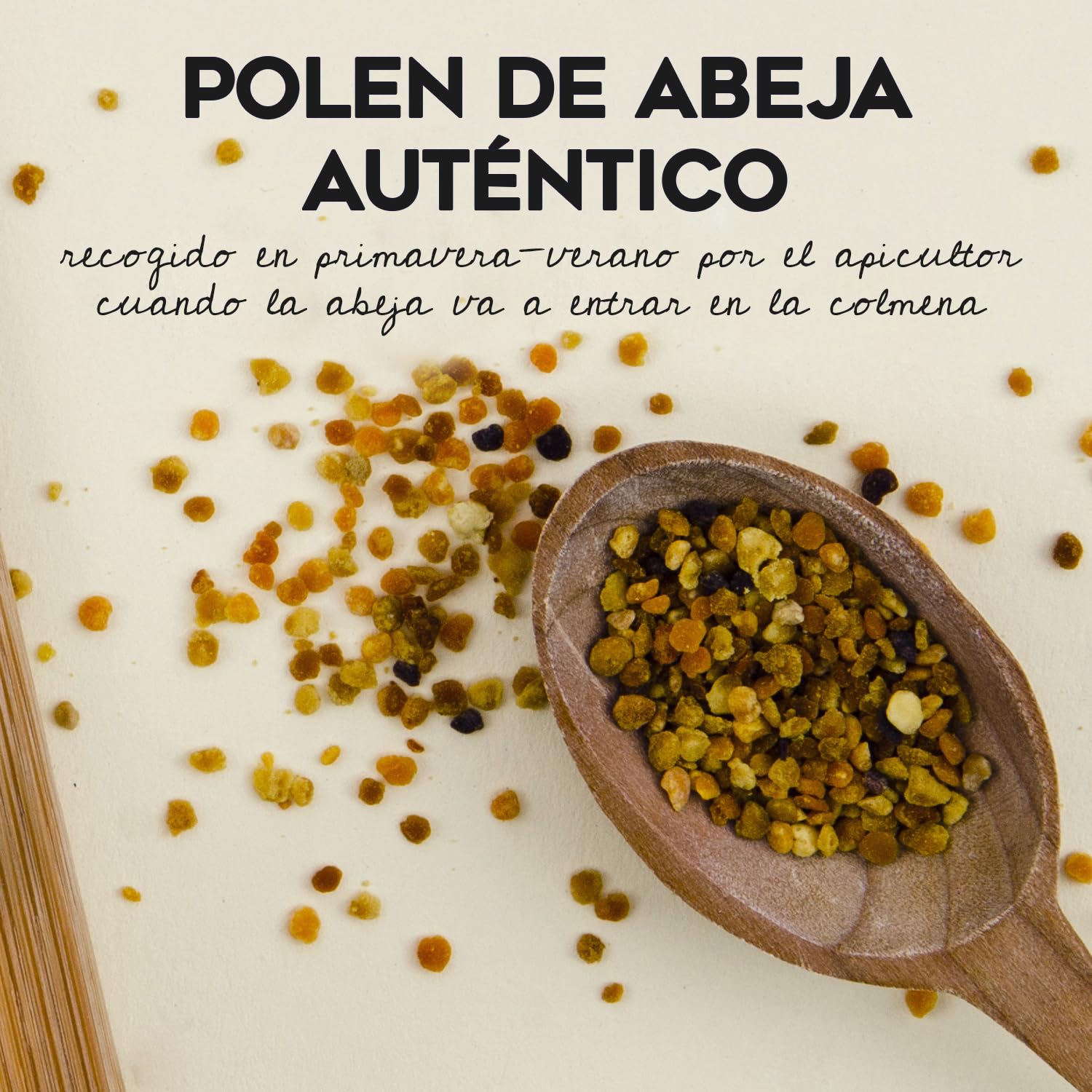 Polen de Abeja Natural de 1 kg, sin procesar, fuente de energía y vitalidad. Polen de abeja crudo con vitaminas y minerales esenciales, perfecto para desayunos, batidos o yogures saludables.