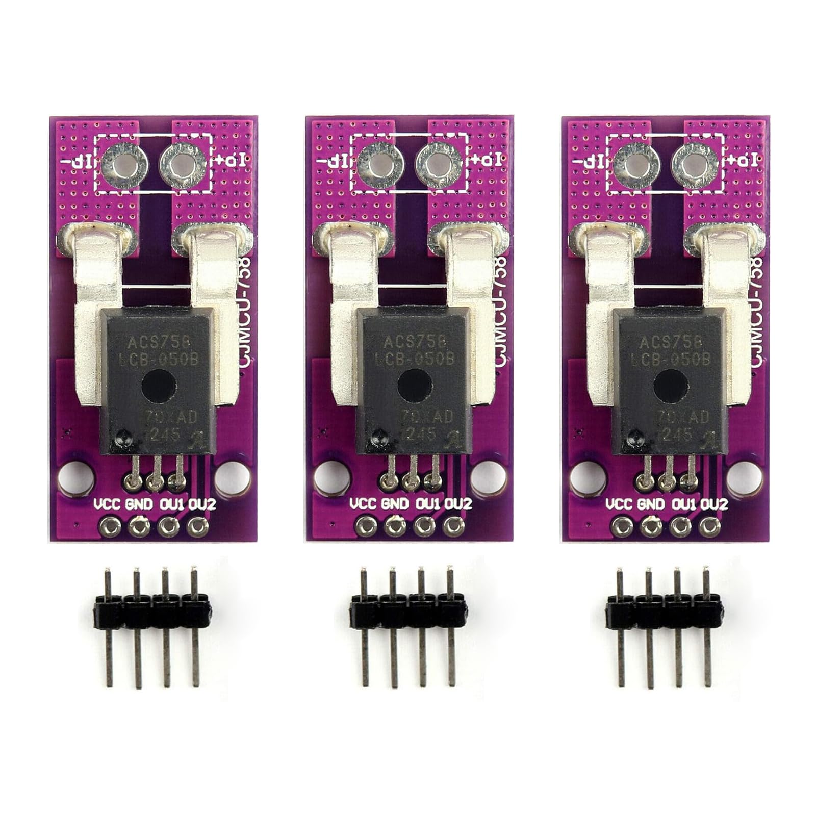 3 Stück ACS758LCB-050B-PFF-T Linearer Stromsensor,Hall Strom DIY Modul (3)