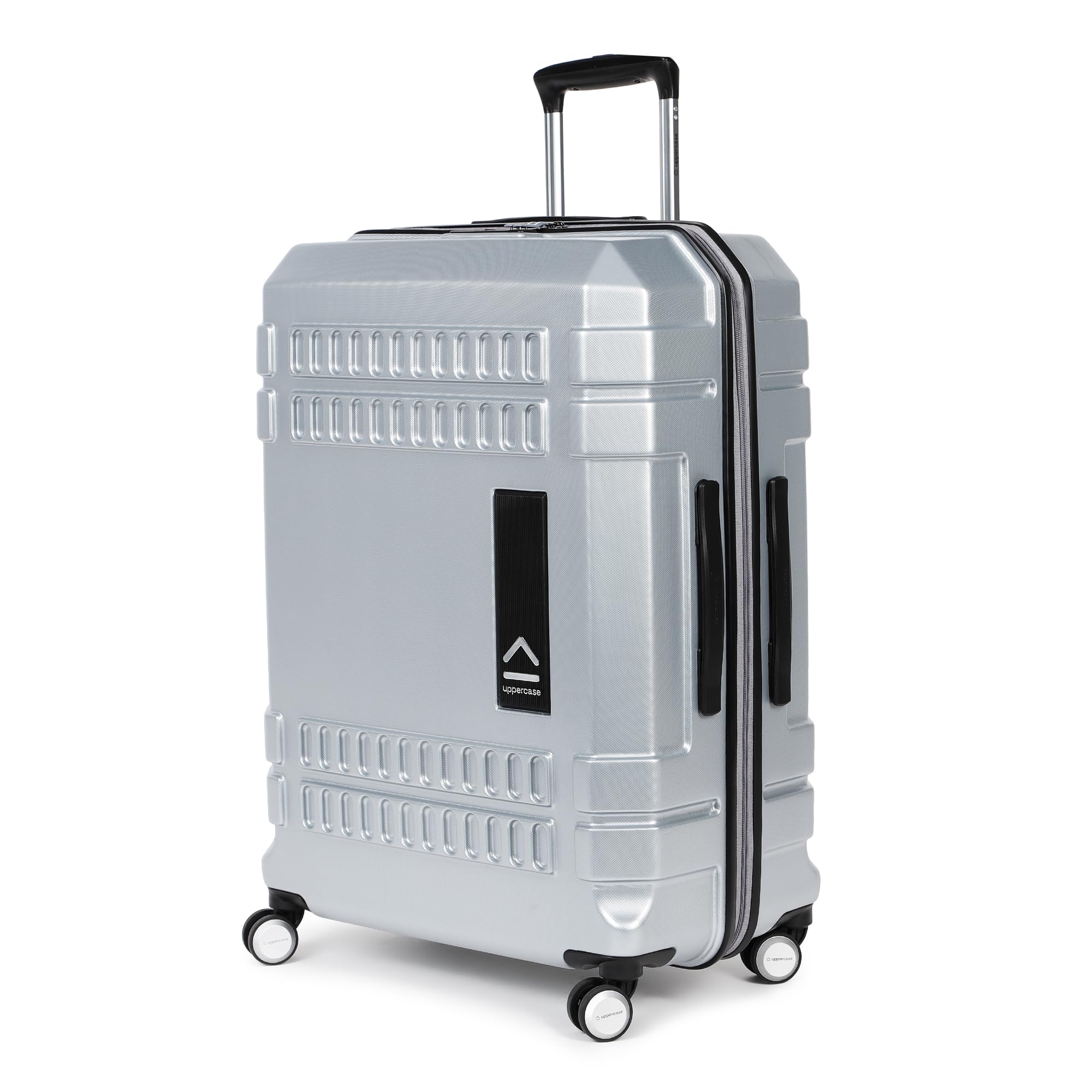 uppercase Bullet (Large) 74Cm, Spinner, Check-In Trolley Bag, Hardsided Anti-Scratch 8 Wheel Luggage, Tsa Lock & Anti-Theft Zippers, Suitcase For Unisex, 2000 Days Warranty (Silver, 32 X 54 X 74 Cm)-picture-36