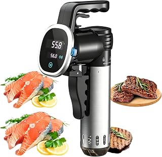 Sous vide-spis nedsänkningscirkulator 850 W, 25–25 ° C, temperaturintervall, 1 min-99 h 59 min timer, 8-20 L kapacitet för matlagning av biffar, kyckling, fisk, grönsaker