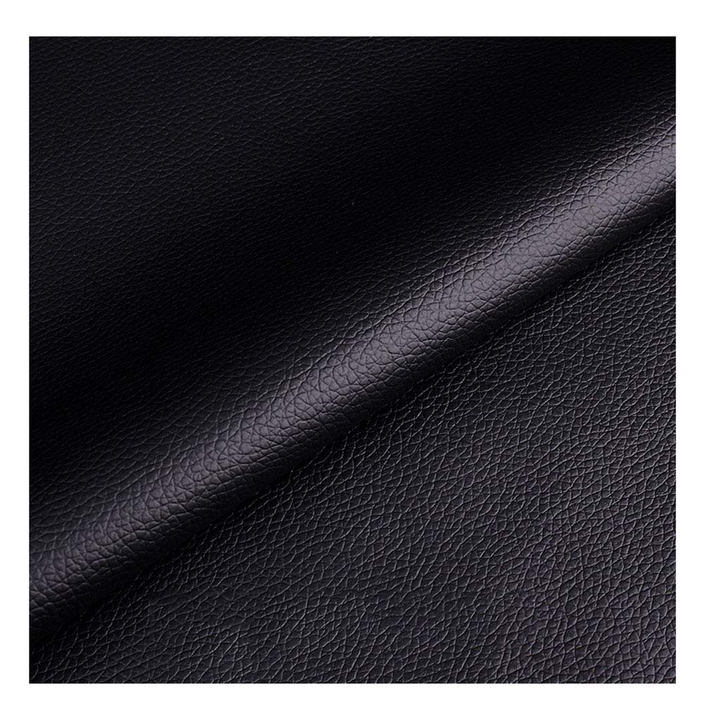 Tissu suédine effet simili cuir noir 1.37x1m de moyenne épaisseur