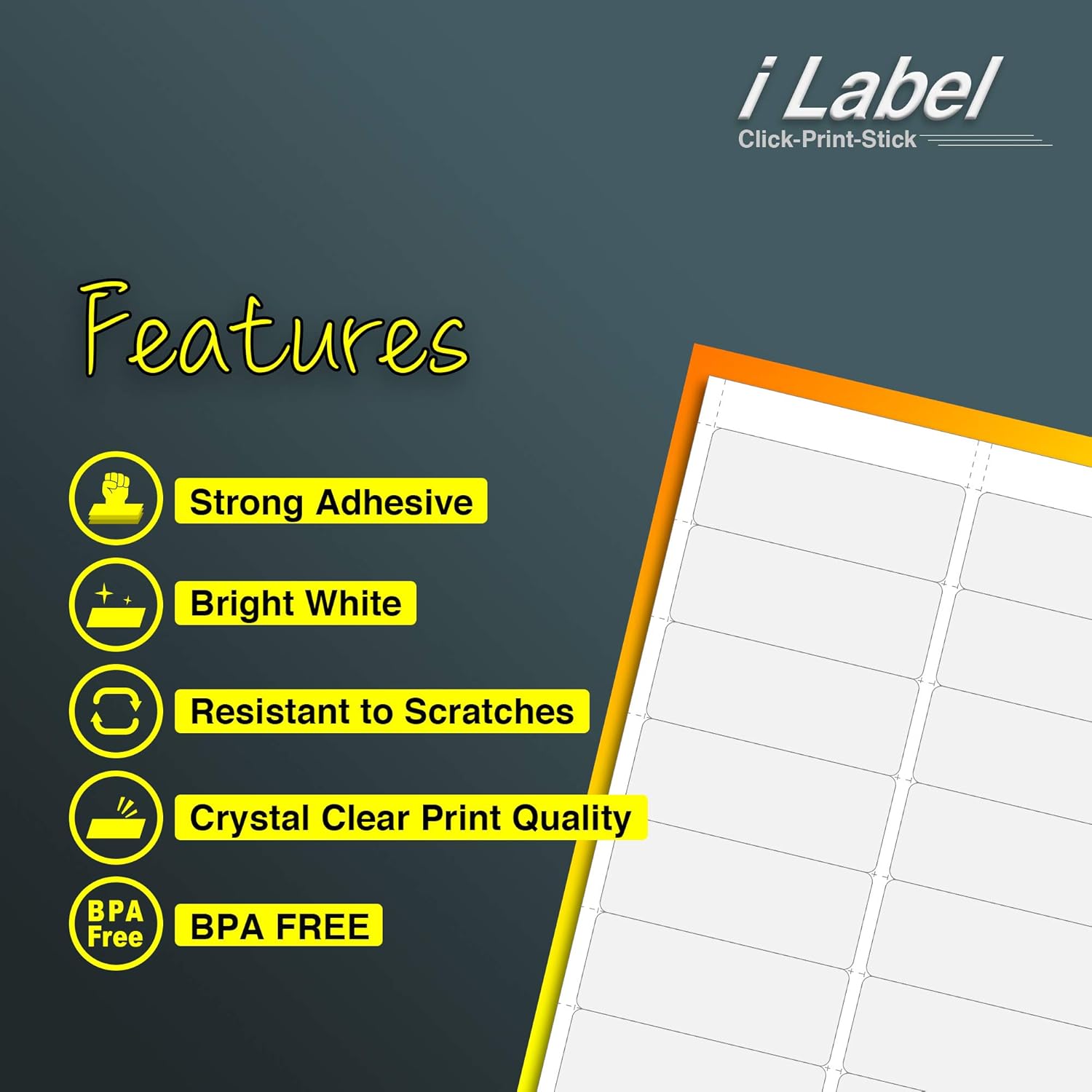30UP 1" x 2-5/8" Address/Barcode Labels for Laser & Inkjet Printers[100 Sheets,3000 Labels] (Pack of 2)