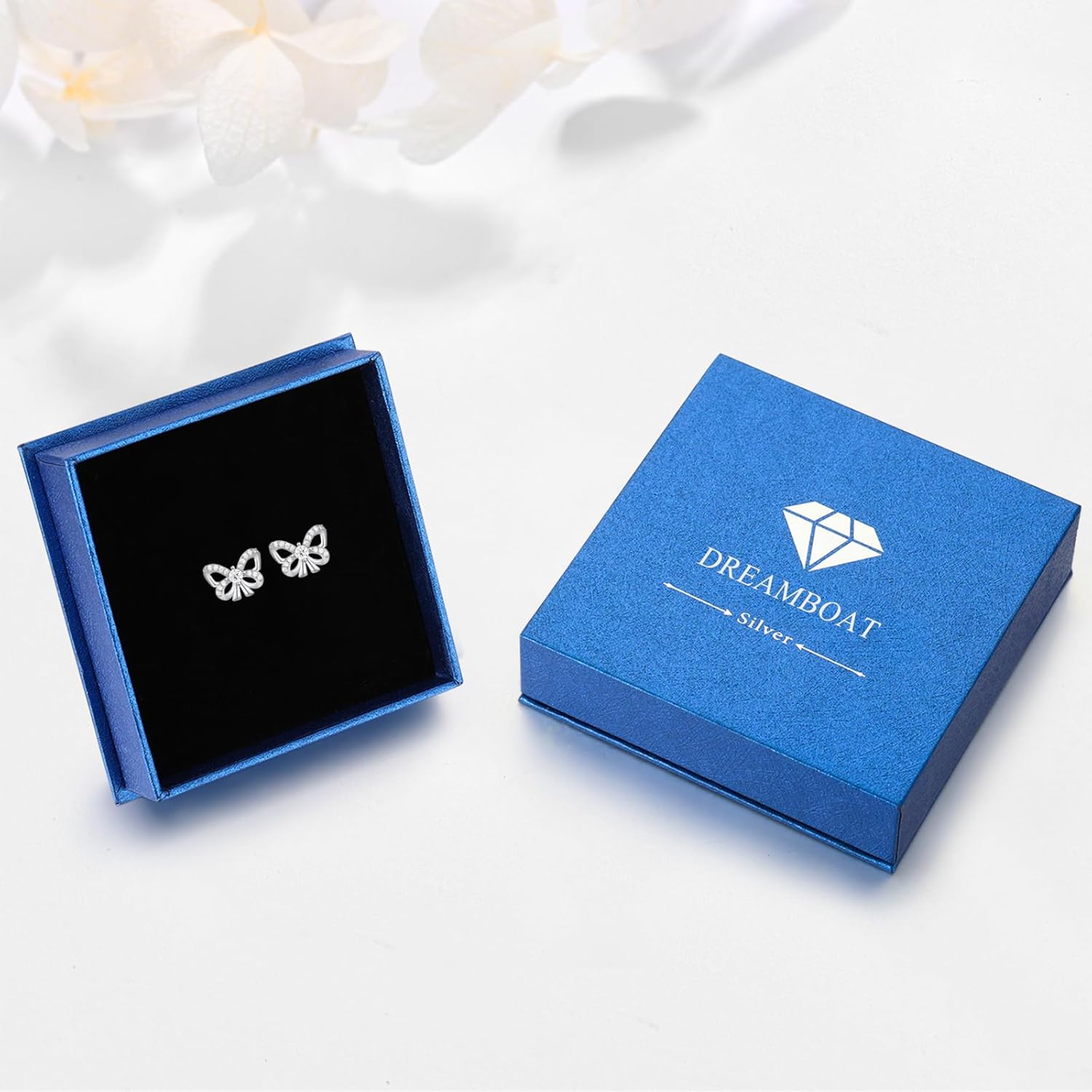 Dreamboat 925 Sterling Silver Earrings for Women Small Stud Earrings Anniversary Birthday Valentines Engagements Jewelry Gifts for Mom Wife - Image 6