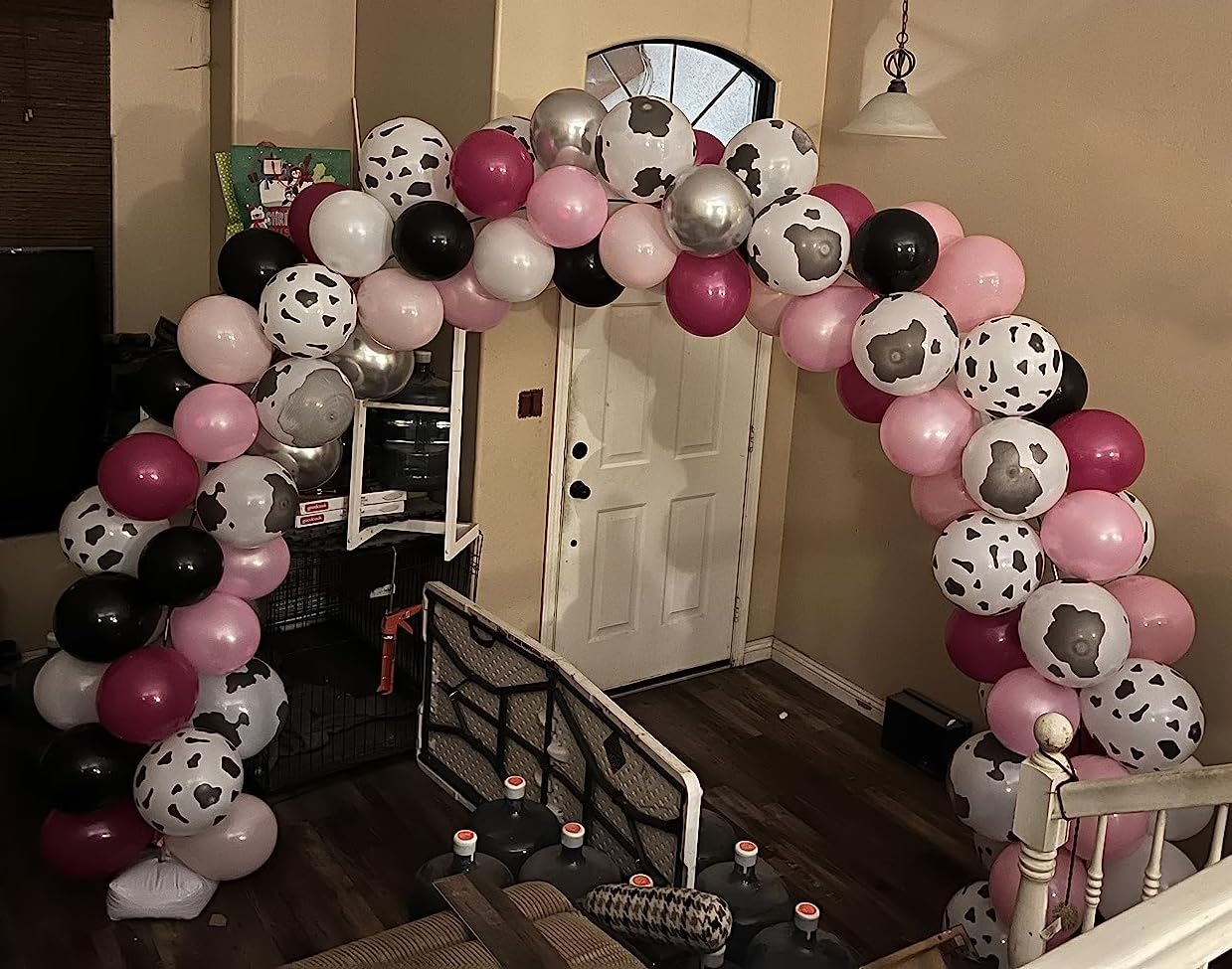 PILIN Kit arco di palloncini riutilizzabile Arco di palloncini bianco 2,3x3,2M regolabile per matrimoni, lauree, compleanni, decorazioni di Natale