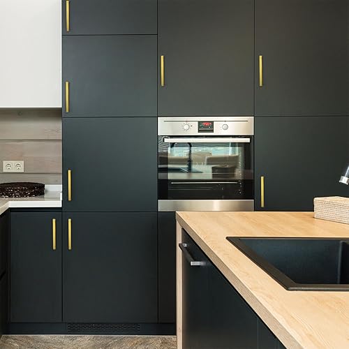 Vista 16 de Ravinte - Paquete de 25 tiradores cuadrados para gabinete de cocina de 7.5 pulgadas, negro mate, tiradores de cajón, negro; herrajes de cocina