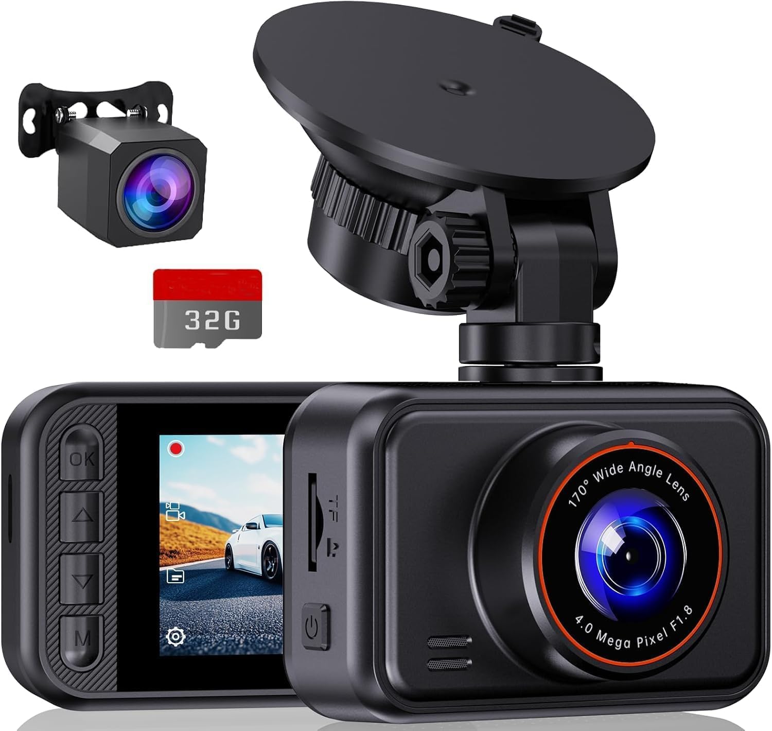 Dash Cam Front and Rear Camera