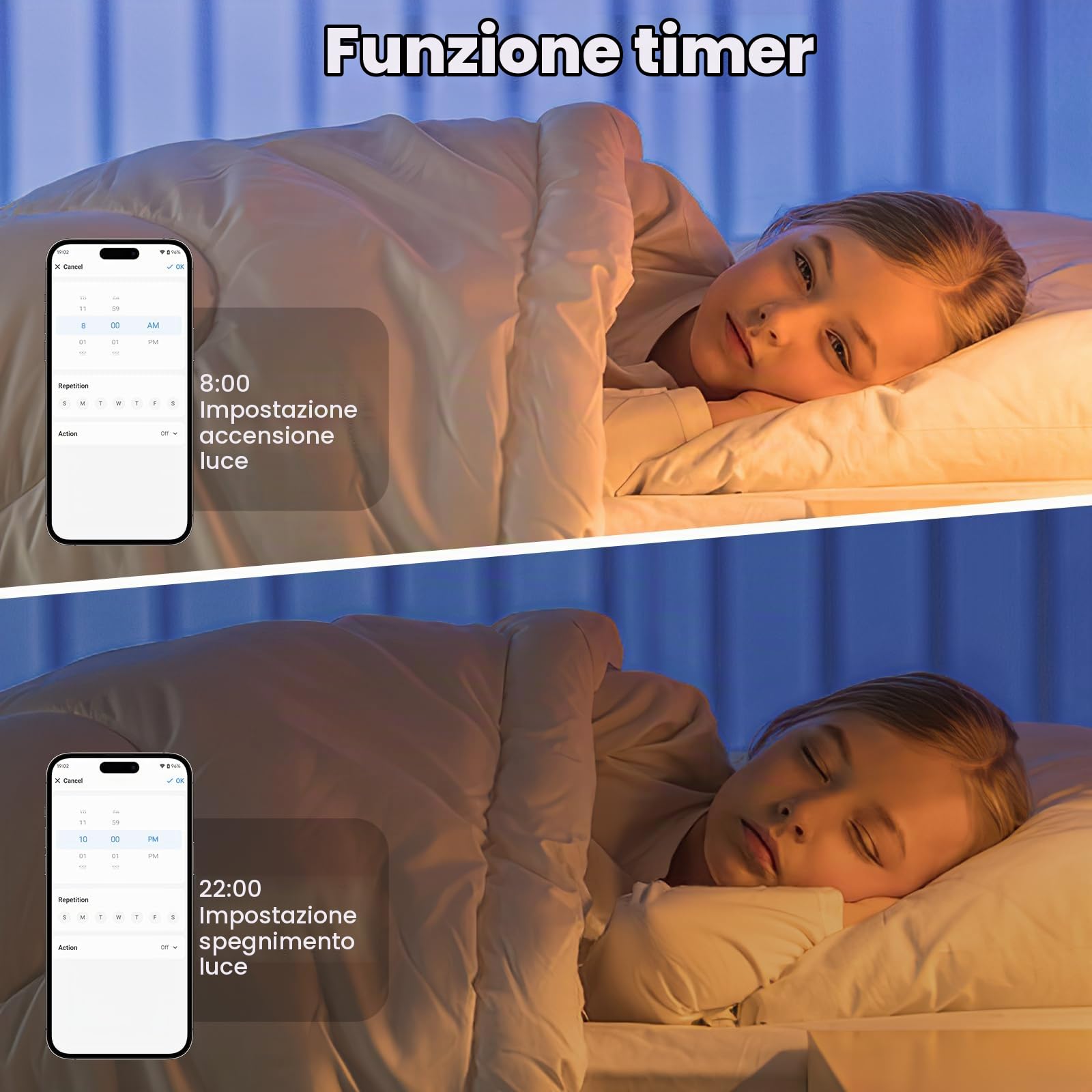 App Controllo Striscia LED COB 10 metri, Striscia LED Bianco Caldo con Smart App e Telecomando, Funzione Timer, Colore Dinamico, Modalità Musica per Parete TV Cucina Soggiorno, 2700K