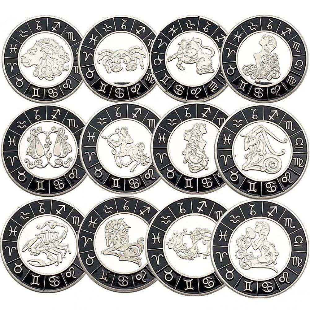 Tarot Coins coffret de 12 pièces d'astrologie pour collectionneurs