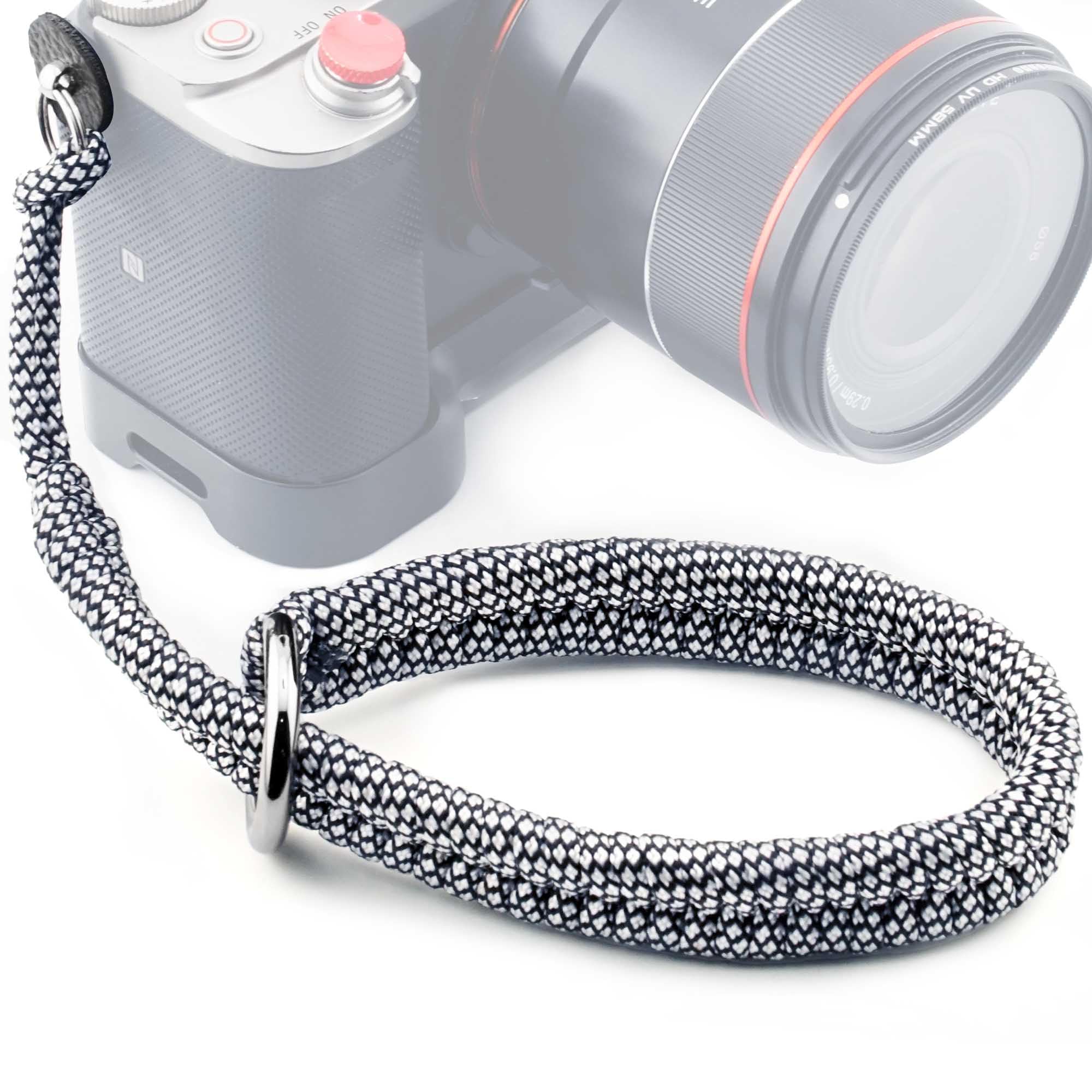 Qiang Ni Camera Wrist Strap - Paracord Quick Release Camera Hand Strap Wrist Lanyard for DSLR or Mirrorless Camera - White