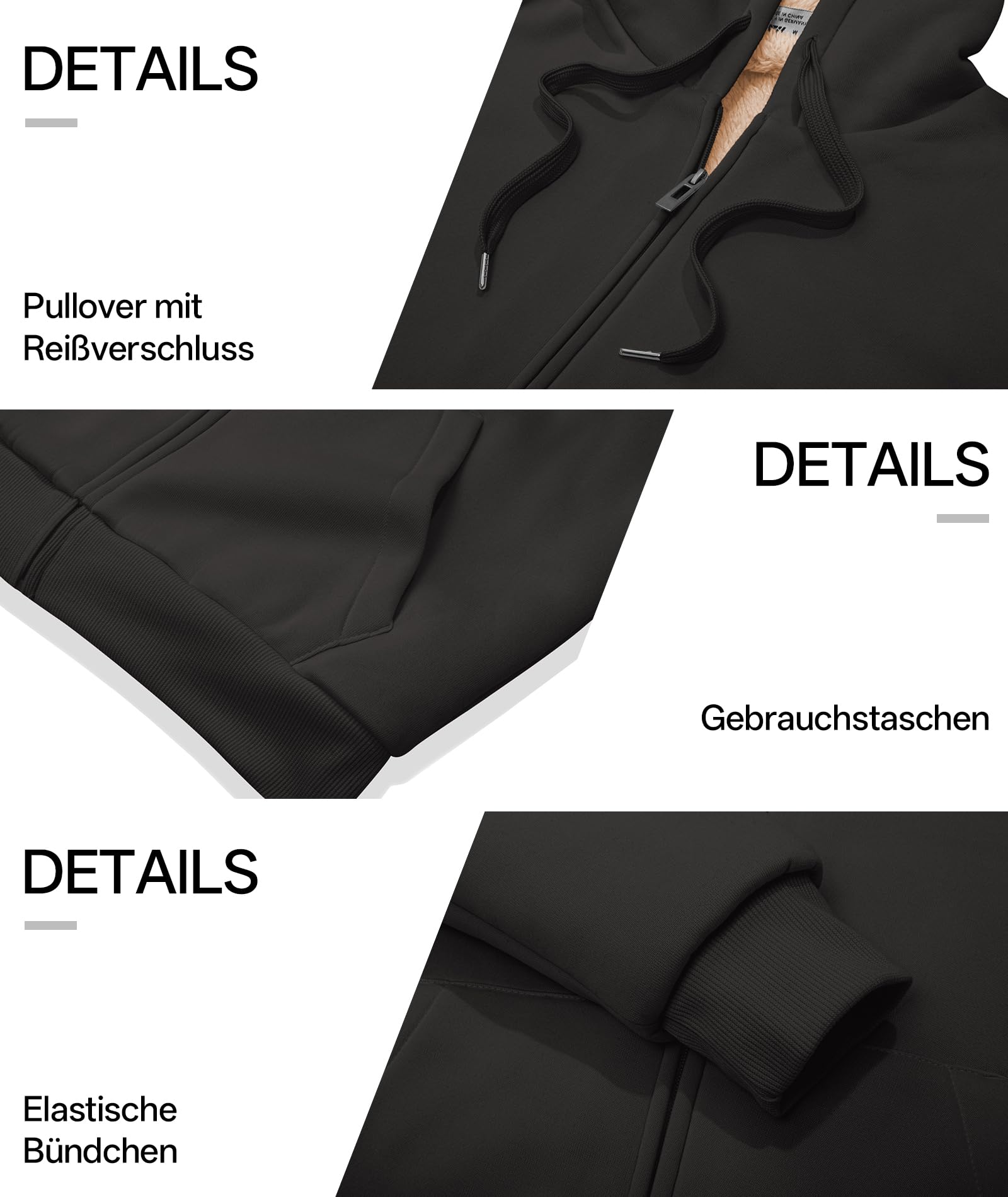 GEEK LIGHTING Felpa Donna con Cappuccio Foderata in Pile Calda Giacca Invernale con Zip Felpa Pile Donna Teddy Hoodie con Cerniera Sweatshirt Inverno Autunno S-2XL