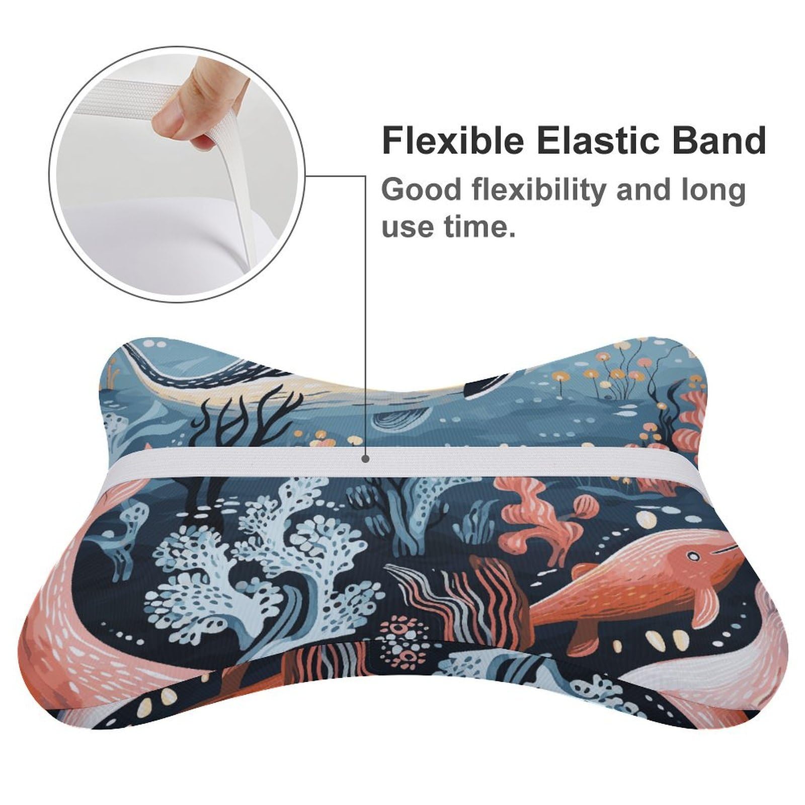 Almohada de ballena con forma de pez de pulpo, núcleo de almohada de espuma viscoelástica, cojín, proporciona apoyo para el cuello, almohadas de coche para viajes y oficinas en casa.