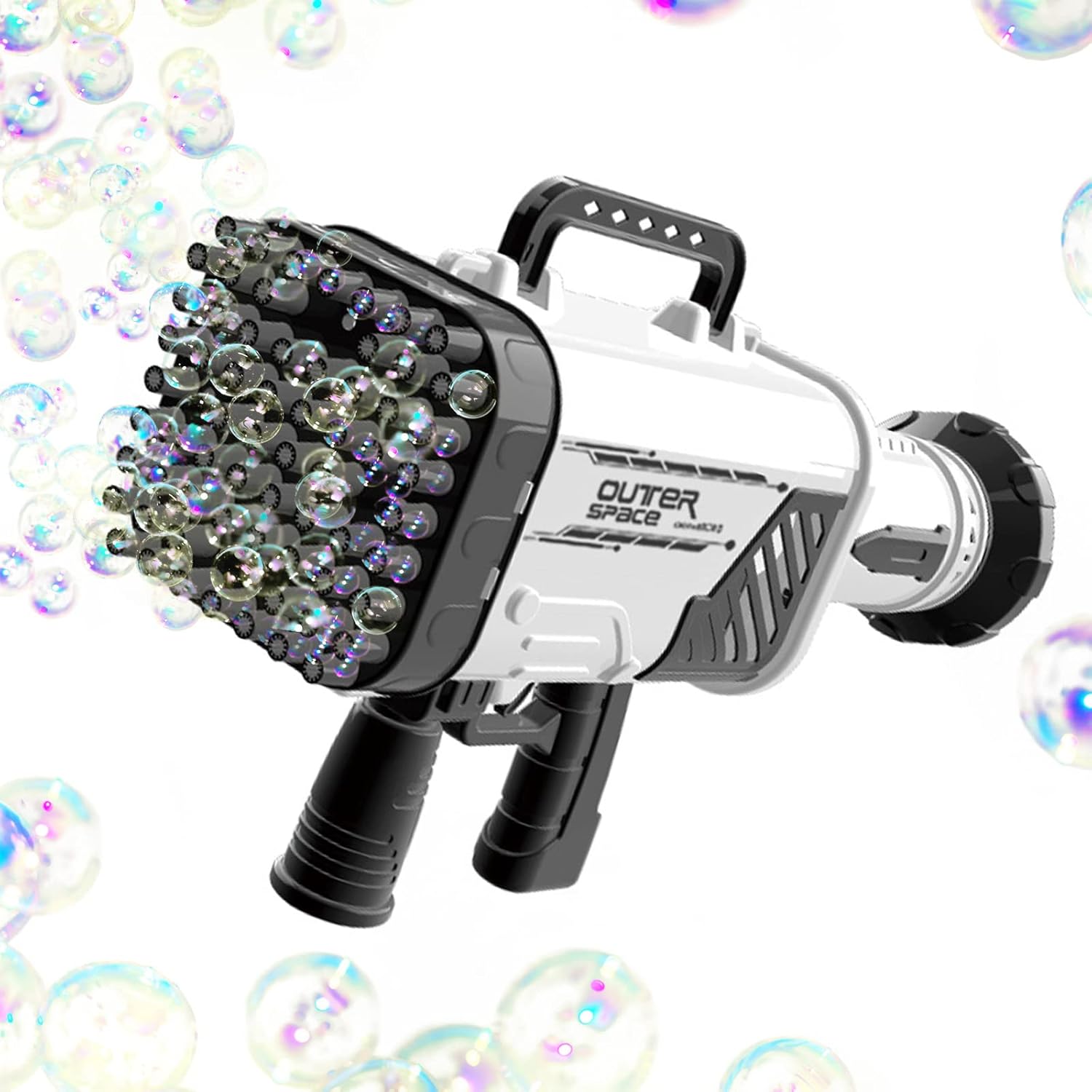 VERSDITAS 64 Hole Gatlin Bubble Gun，Rocket Launcher Bubble