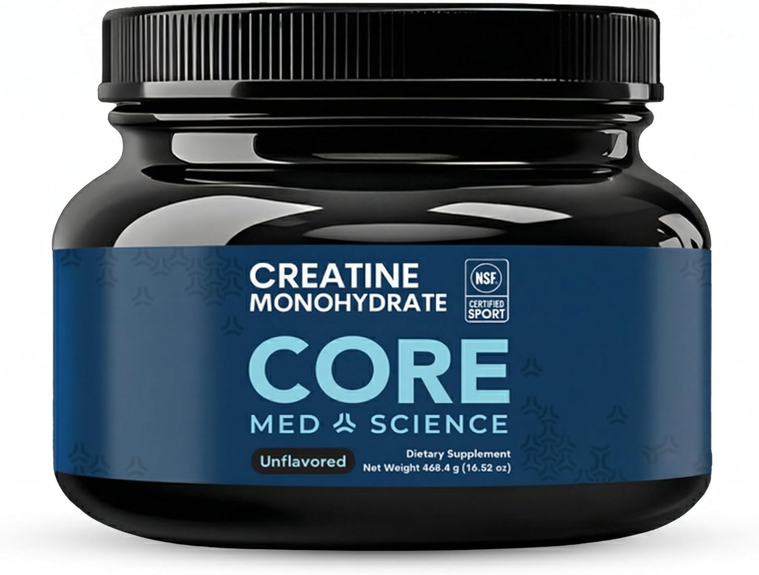 Core Med Science Creatine Monohydrate Powder, Unflavored - 5g of Pure Micronized Creatine Powder Supplement for Workout Performance, Muscle Growth & Recovery - NSF Certified for Sport for Men & Women