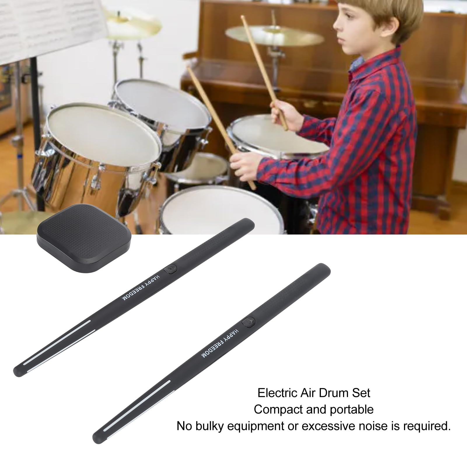 Bacchette per Batteria Elettrica Ad Aria, Bacchette Virtuali Reality Motion Set per Batteria Elettronica Somatosensoriale per Bambini Principianti Adulti