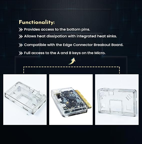 SB Components Premium BBC Micro:Bit Clear Case Protective Case Cover for BBC Micro:bit (Pack of 2)