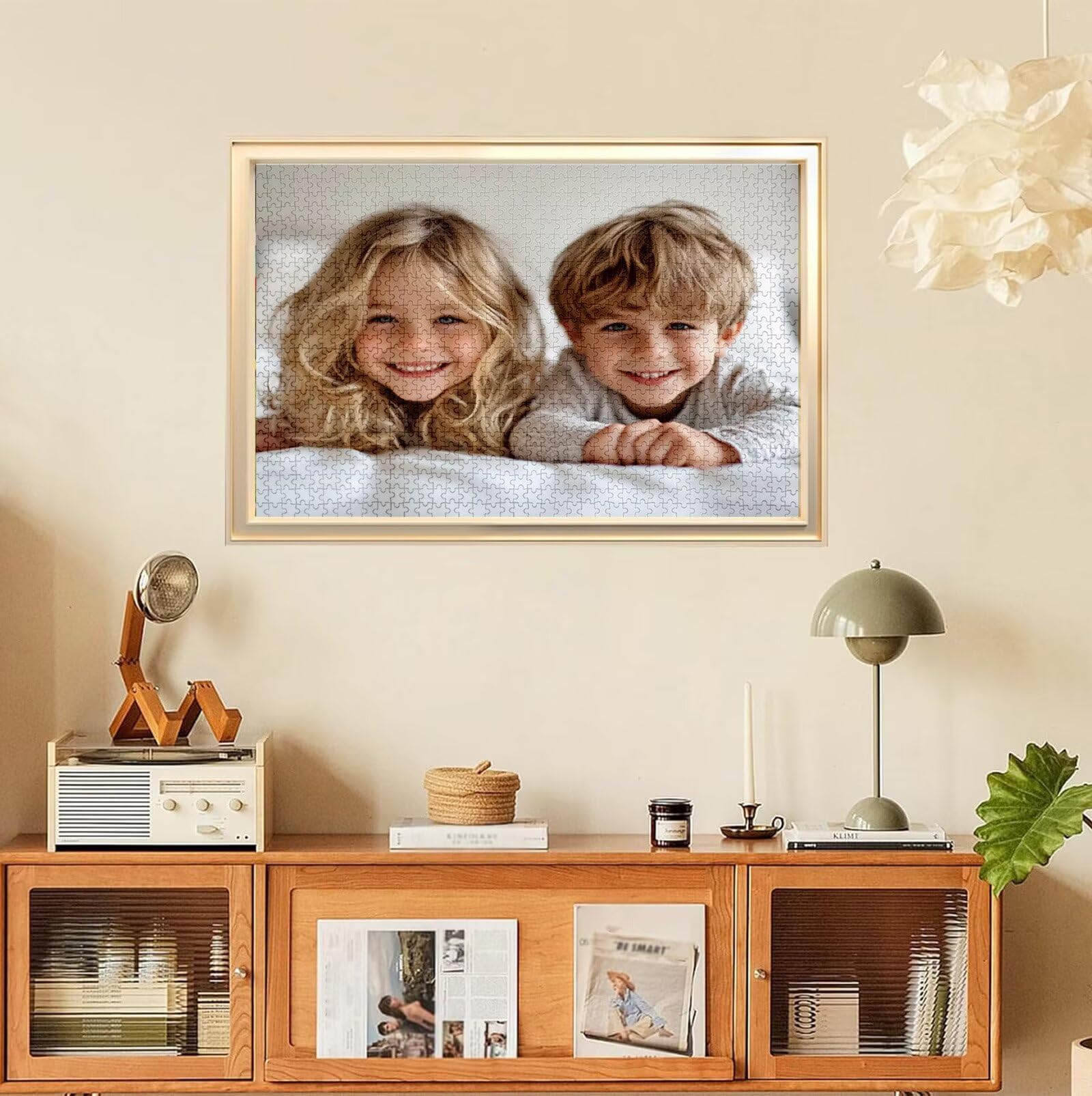 Puzzle Personalizado con Foto, Personalizada Rompecabezas Personalizado Diseña tu Logo Foto o Texto, Personalizado Navidad Halloween San Valentín Parejas Niños Familia Amigos h-4013