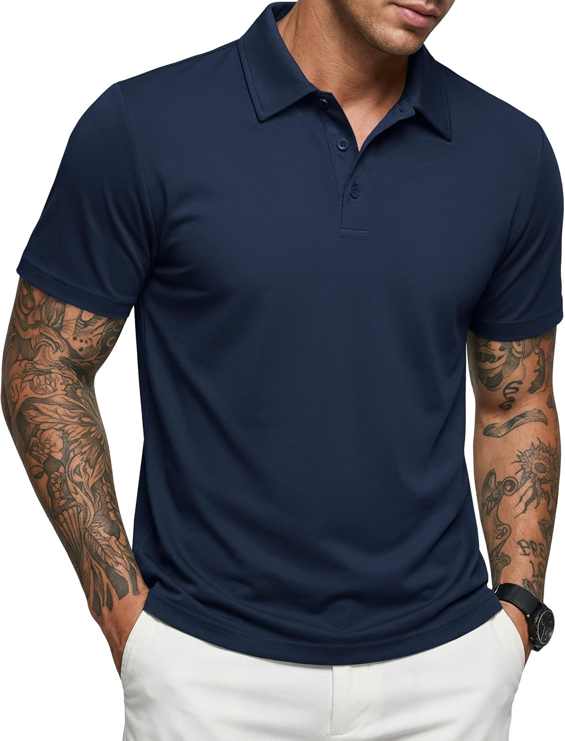 MAGNIVIT Mens Polo Shirts Short Sleeve UPF 80+ UV Shirt Quick Dry Golf T Shirts Casual Tops 2026