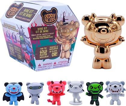 Just Toys Deddy Bears Mine Kit Dig & Reveal Surprise Toy | Dig through a sand coffin to reveal 1 of 6+1 mini Deddy Bears figures to collect