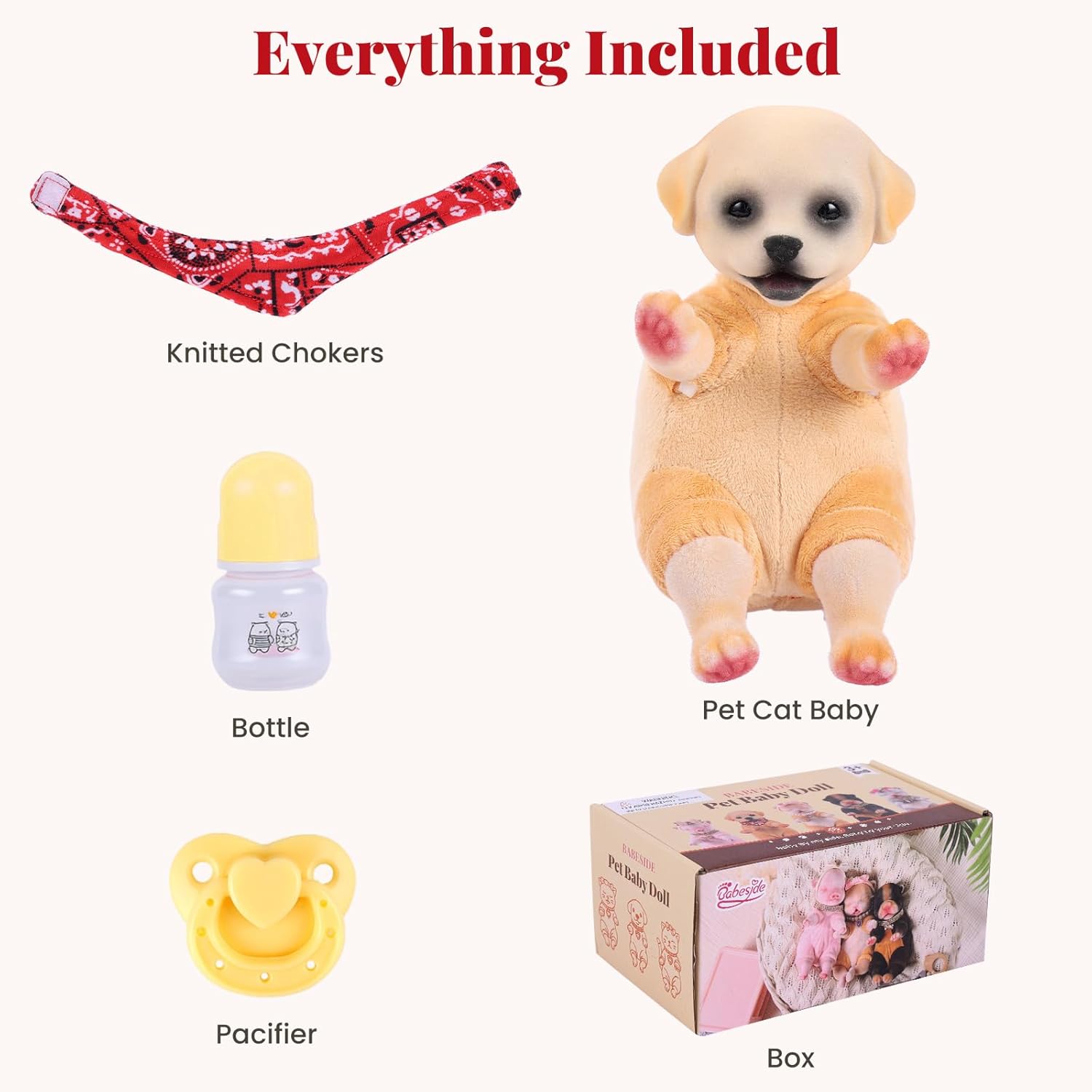 BABESIDE 8 Inch Dog Stuffed Animal – Soft Plush Puppy Toy, Realistic Cute Dog Plush, Adorable Cuddly Pet Plush Gift for Kids Age 3+, Girls, Puppy Lovers, Holiday - Image 9