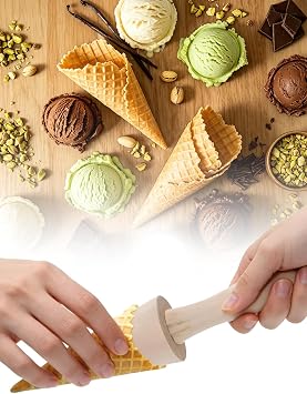 Cone Roller, Waffle Cone Form,Ice Cream Roller, Reusable